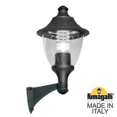 Светильник уличный настенный Fumagalli Midipilar/Gino F50.254.000.AXE27, черный и Прозрачный